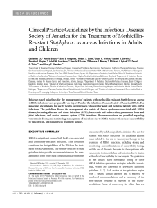 Clinical Practice Guidelines by the Infectious
