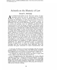 Aristotle on the Rhetoric of Law - Greek, Roman, and Byzantine