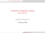 Limitations of regression analysis