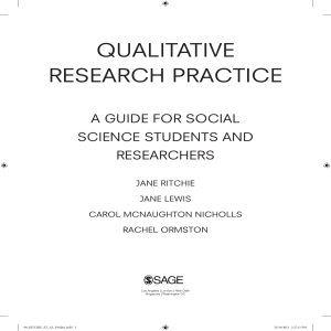 QUALITATIVE RESEARCH PRACTICE