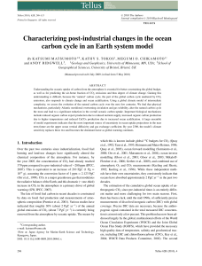 Characterizing postindustrial changes in the ocean carbon cycle in