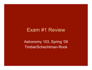 Exam #1 Review