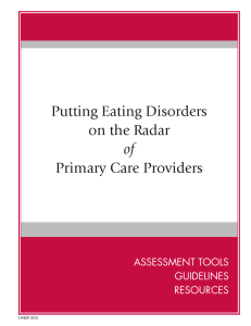 Putting Eating Disorders on the Radar of Primary Care Providers