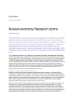 Russian economy: Recession looms
