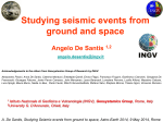 Studying seismic events from ground and space