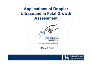 Applications of Doppler Ultrasound in Fetal Growth Assessment