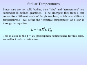 Stellar Temperatures