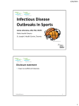 Infectious Disease - Outbreaks In Sports