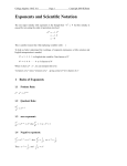 Exponents and Scientific Notation