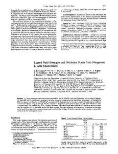 Ligand Field Strengths and Oxidation States from Manganese L