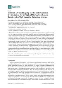 Celestial Object Imaging Model and Parameter Optimization for an