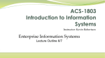 Enterprise Information Systems