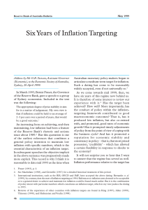 Six Years of Inflation Targeting