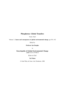 Phosphorus: Global Transfers