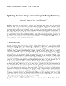 Split-Ring Resonator Arrays for Electromagnetic Energy Harvesting