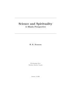 Science and Spirituality - Spiritual Heritage Education Network Inc.