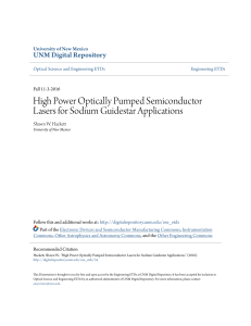 High Power Optically Pumped Semiconductor Lasers for Sodium