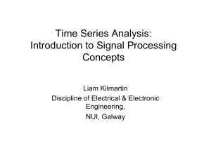Time Series Analysis Signal Processing Workshop