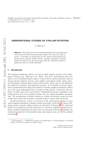 Observational studies of stellar rotation