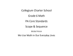 Grade 6 PA Common Core Scope and Sequence