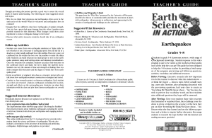 Earthquakes - Distribution Access