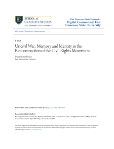 Uncivil War: Memory and Identity in the Reconstruction of the Civil