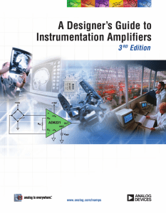 A Designer`s Guide to Instrumentation Amplifiers, 3rd Edition
