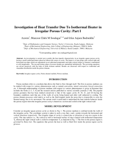 Investigation of Heat Transfer Due To Isothermal Heater in