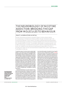 the neurobiology of nicotine addiction: bridging the gap from