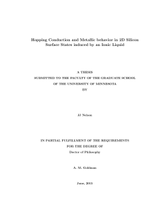 Hopping Conduction and Metallic behavior in 2D Silicon Surface
