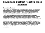 9.6 Add and Subtract Negative Mixed Numbers