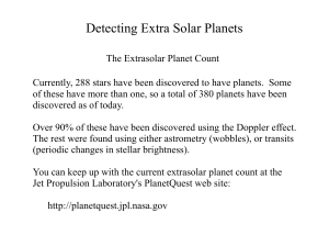 Detecting Extra Solar Planets