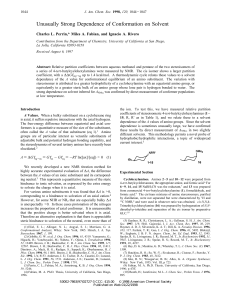 Unusually Strong Dependence of Conformation on Solvent