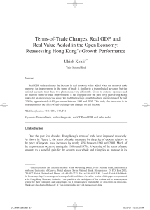 Terms-of-Trade Changes, Real GDP, and Real Value Added in the