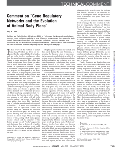 Comment on ``Gene Regulatory Networks and the