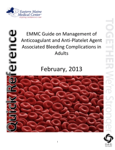 Anticoagulant Dosing Management