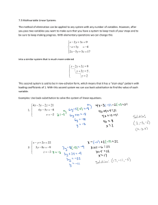Section 7.3: Multivariable Linear Systems