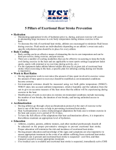 5 Pillars of Exertional Heat Stroke Prevention