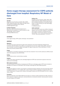 Home oxygen therapy assessment for COPD patients discharged