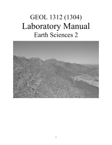 Laboratory Manual - UTEP Geology Homepage