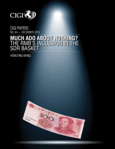 MUCH ADO ABOUT NOTHING? THE RMB`S INCLUSION IN THE
