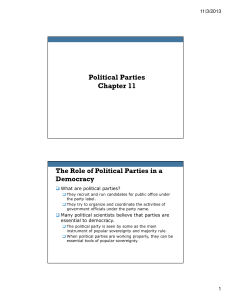 Ch 11 Political Parties