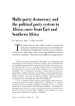 Multi-party democracy and the political party system in Africa: cases