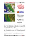 12. Adding topographic data to SeisVolE and earthquake and