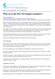 Who were the first Norwegian crusaders?