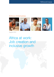 Africa at work: Job creation and inclusive growth