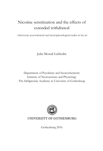 Nicotine sensitization and the effects of extended withdrawal