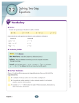 Solving Two-Step Equations