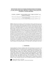 Reconstruction of Summer Temperatures in Interior Alaska from