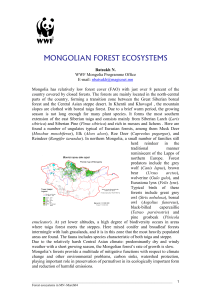 MONGOLIAN FOREST ECOSYSTEMS